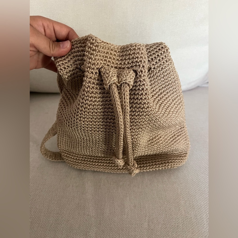 The sak crochet tan bag